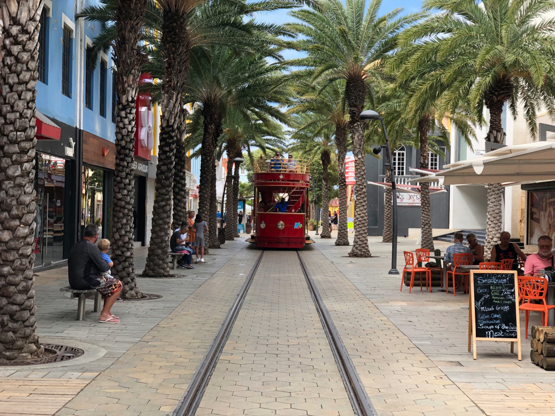 Oranjestad Aruba, Capital's pastel Dutch colonial streets and waterfront cafés.